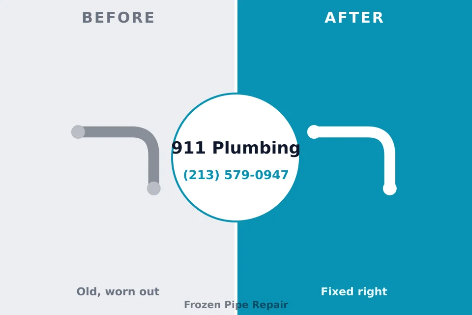 Before and after: plumbing repair Point of Rocks, MD